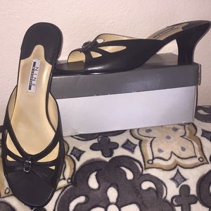 Never worn sandals, black slides 9 1/2M